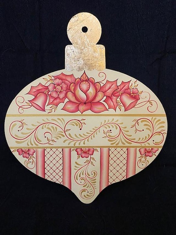 Red & Gold Christmas Ornament Printed Packet